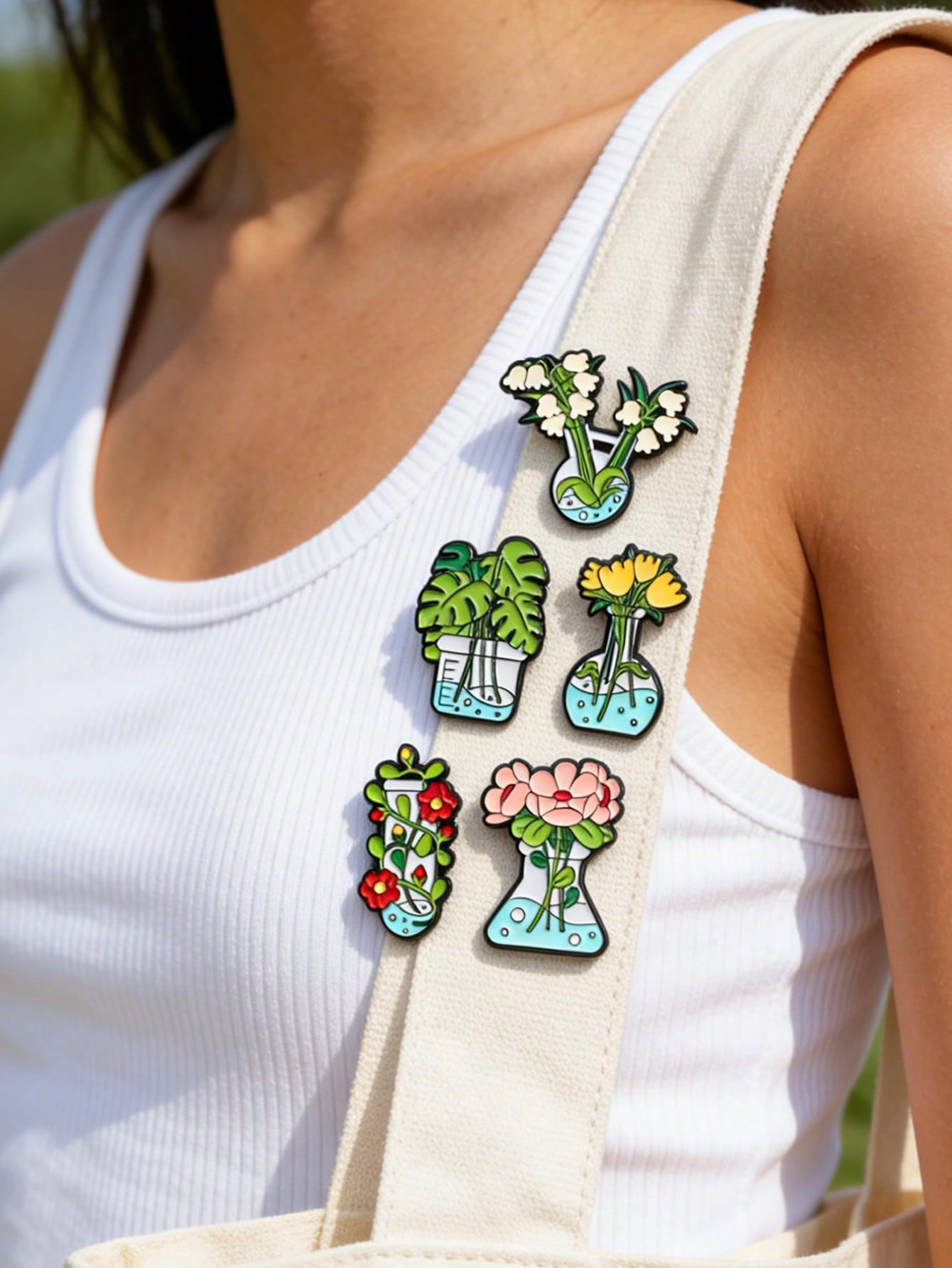 Aloe Vera Pot - QIHOO 5 piezas Broche de dibujos