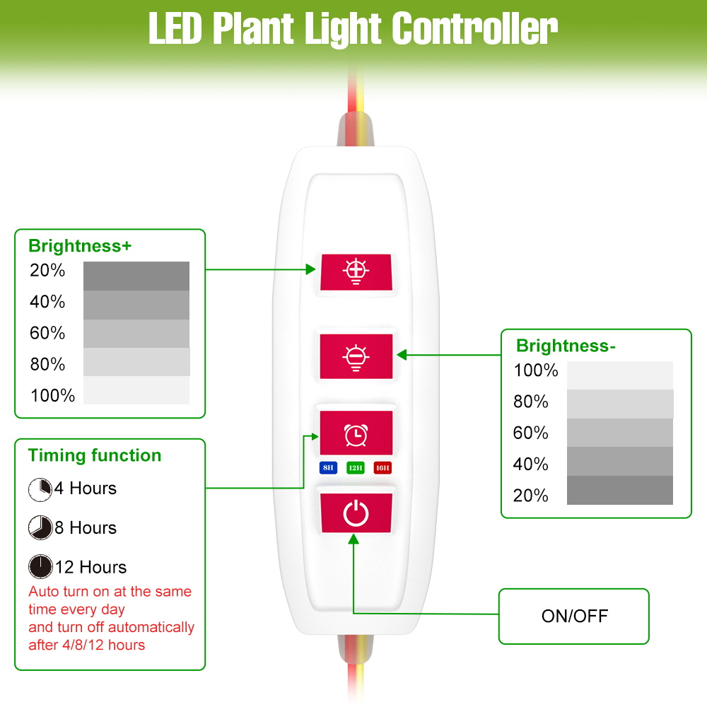 Barra de Luz LED para Plantas  - Echeveria Succulent reseña y precio